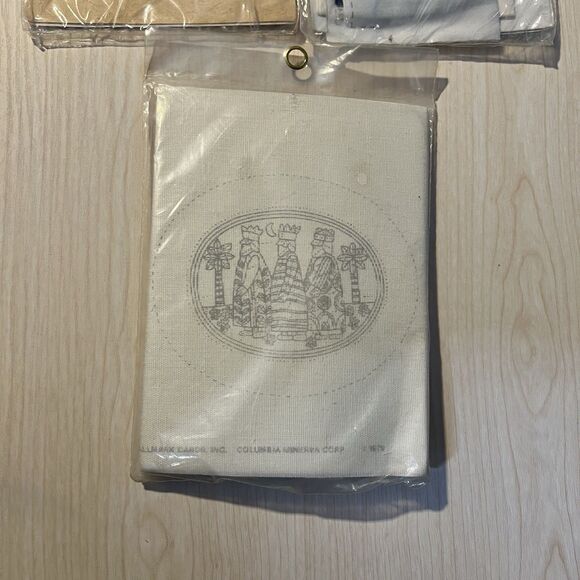 3 Crewel Christmas Ornament Kit Santa Candy Cane Snowman Tree Three Wise Men NWT - Picture 6 of 9